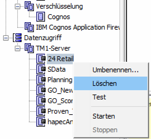 System X Konfiguration Analytic Server TM1 Server löschen.png
