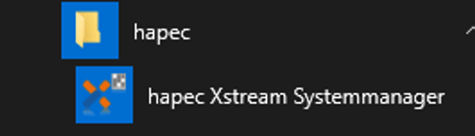 hapec System X Installation Xstream Admin Startmenu.png.png