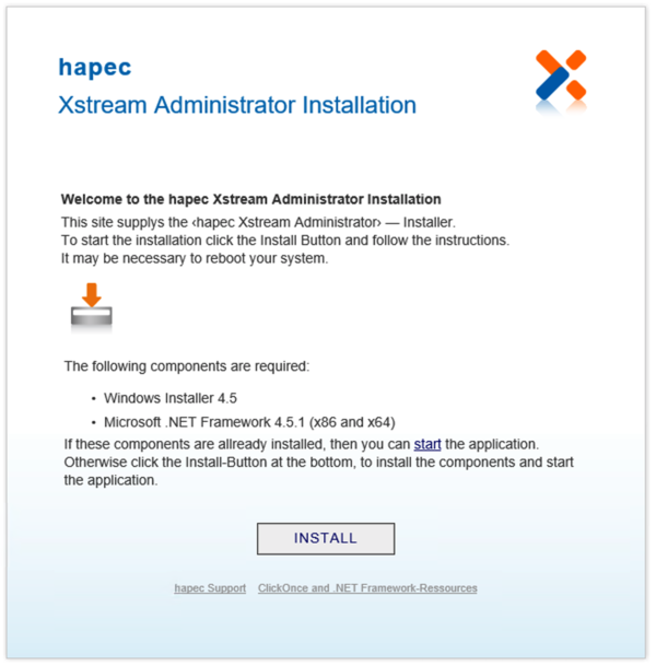 hapec System X Installation Xstream Admin Install.png