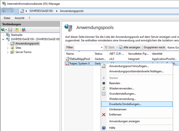 System X Konfiguration SingleSignOn Anwendungspool erweiterte Einstellungen.png