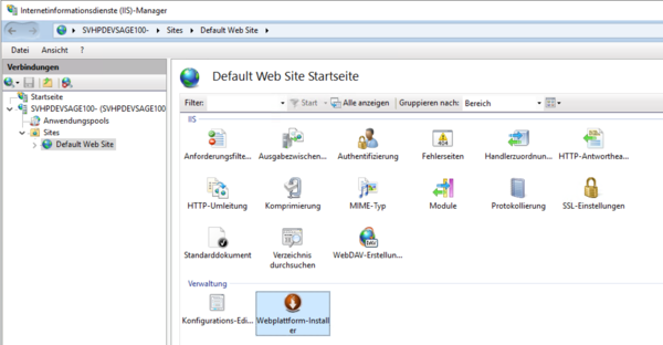 System X Konfiguration SingleSignOn WebplatformInstaller klicken.png