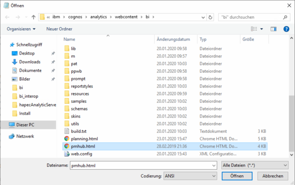 System X Konfiguration Analytic Server Integration pmhub öffnen.png