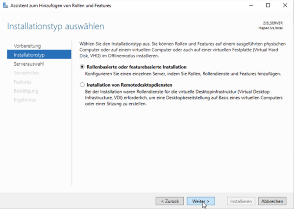 System X Installation Internet Information Server Installationstyp.png