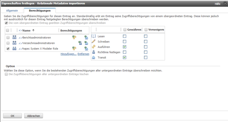 Datei:System X Konfiguration Lizenzrollen Funktionen Relationale Metadaten importieren Konfig.png