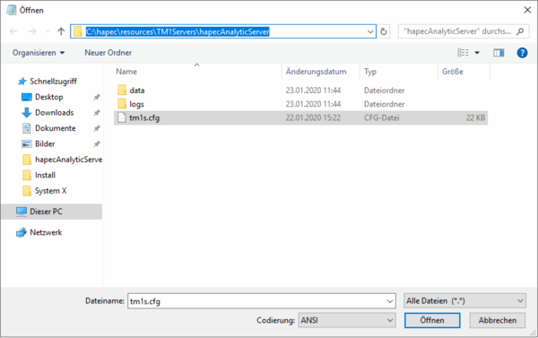 System X Konfiguration Analytic Server Security Konfig auswählen.png
