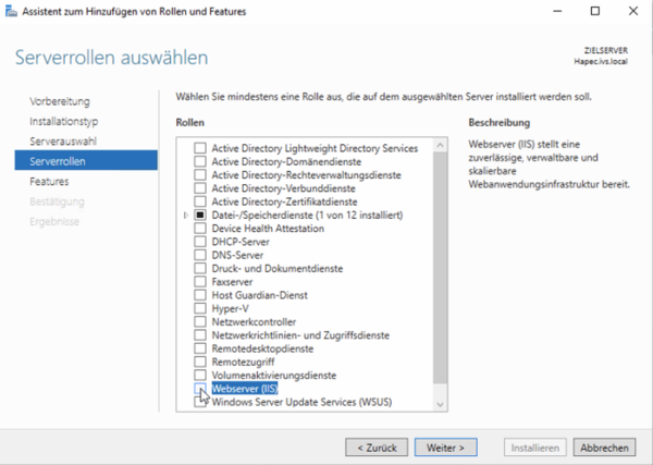 System X Installation Internet Information Server Serverrollen.png