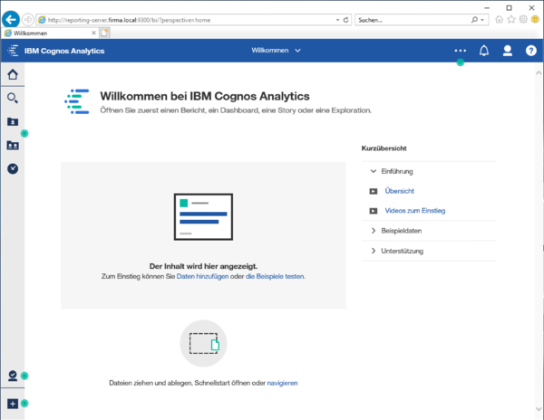 System X Reporting Server Portalansicht leer.png
