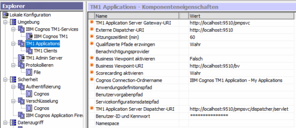 System X Konfiguration Analytic Server TM1Application markieren.png