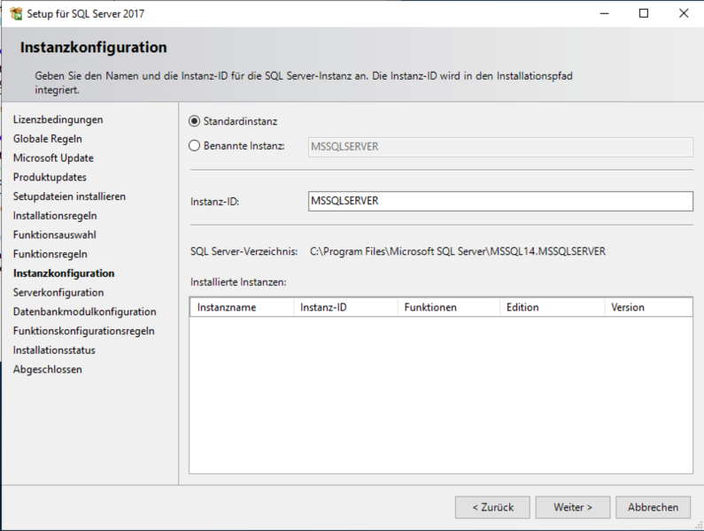 Datei:Installation Microsoft SQL Server 2017 Instanzkonfiguration Standard.png