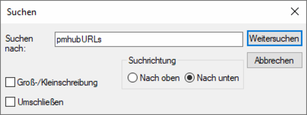 System X Konfiguration Analytic Server Integration pmhub suchen.png
