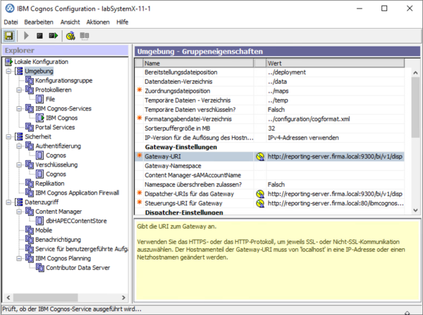 System X Reporting Server Configuration Dienst gestartet.png