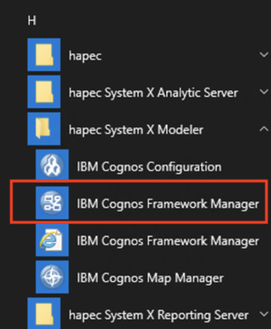 System X Framework Manager starten.png