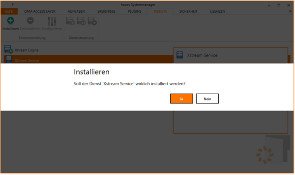 System X Installation Data Integration Server Service Install bestätigen.png