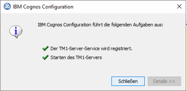 System X Konfiguration Analytic Server TM1 Server starten schließen.png