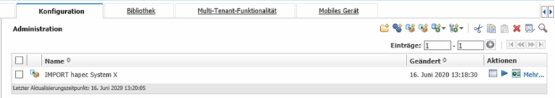 Datei:Implementierung Sage 100 Toolbox hapec System X Import erfolgreich.png