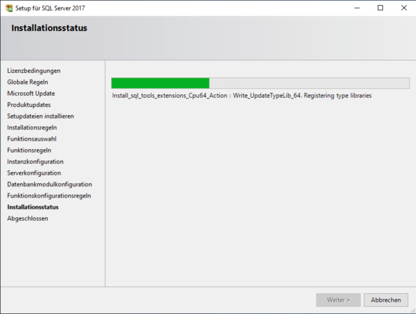 Installation Microsoft SQL Server 2017 Installationsstatus.png