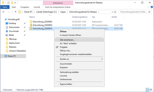 Sage 100 Releasemanagement Standard zip entpacken.png