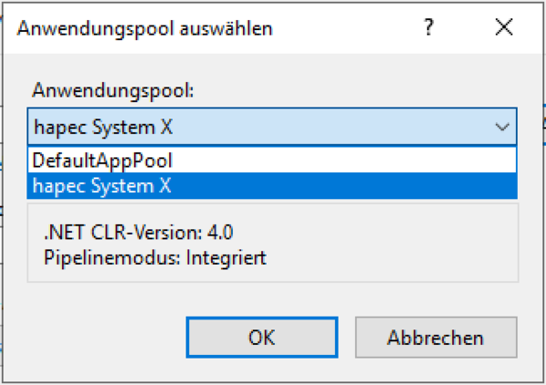 System X Konfiguration SingleSignOn Anwendungspool wählen.png