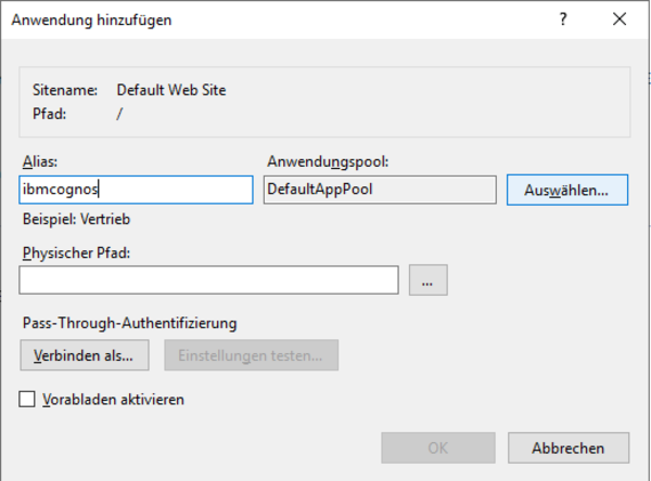 System X Konfiguration SingleSignOn Anwendnung IBM Cognos .png