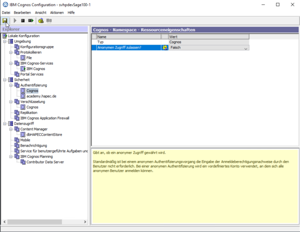 System X Reporting Server Configuration Active Directory Speichern.png