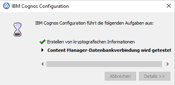 System X Reporting Server Configuration Content Store Test Fortschritt.png