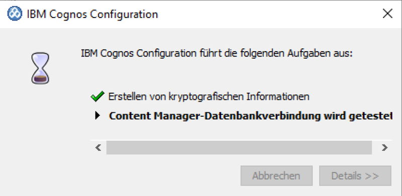 Datei:System X Reporting Server Configuration Content Store Test Fortschritt.png